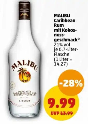 PENNY MALIBU Caribbean Rum mit Kokos-nuss- geschmack 0,7-Liter-Flasche Angebot