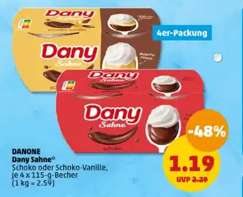 PENNY DANONE Dany Sahne 4 x 115 g Becher Angebot