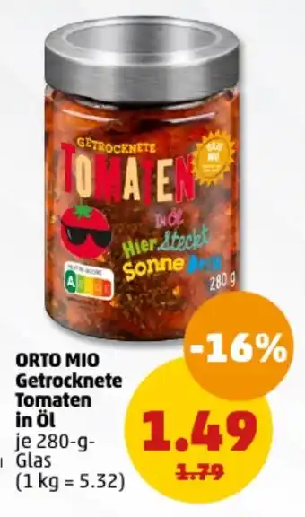 PENNY ORTO MIO Getrocknete Tomaten in öl 280 g Glas Angebot