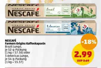 PENNY NESCAFÉ Farmers Origins Kaffeekapseln 52-g-Packung oder Americas Lungo 54-g-Packung Angebot