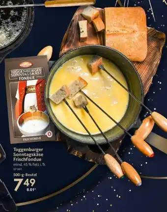 Selgros Toggenburger Sonntagskäse Frischfondue 500-g-Beutel Angebot