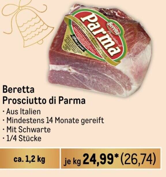 Beretta Prosciutto di Parma ca. 1,2 kg Angebot bei METRO