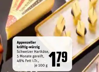 REWE Appenzeller kräftig-würzig 100 g Angebot