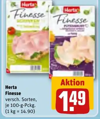 REWE Herta Finesse 100 g Pckg. Angebot