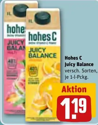 REWE Hohes C Juicy Balance 1 l Pckg. Angebot