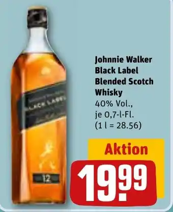 REWE Johnnie Walker Black Label Blended Scotch Whisky 0,7 l Fl. Angebot