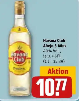 REWE Havana Club Añejo 3 Años 0,7-l-Fl. Angebot