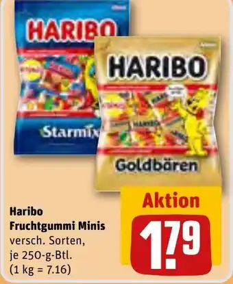 REWE Haribo Fruchtgummi Minis 250 g Btl. Angebot