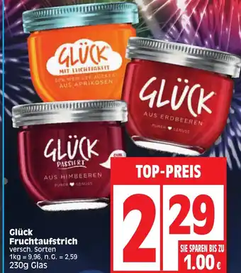 Edeka Glück Fruchtaufstrich 230g Glas Angebot