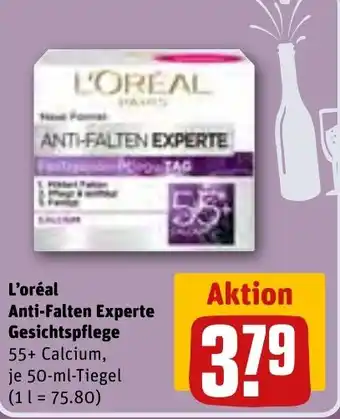 REWE L'oréal Anti-Falten Experte Gesichtspflege 50-ml-Tiegel Angebot