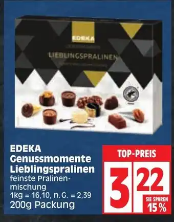 Edeka EDEKA Genussmomente Lieblingspralinen 200g Angebot