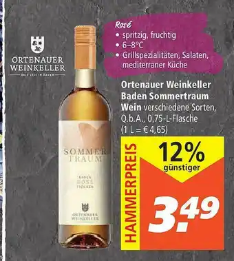 Marktkauf Ortenauer Weinkeller Baden Sommertraum Wein Angebot