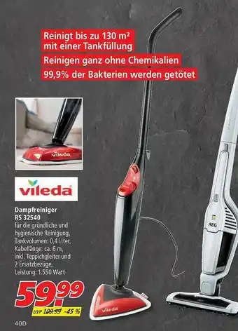 Marktkauf Vileda Dampfreiniger Rs32540 Angebot