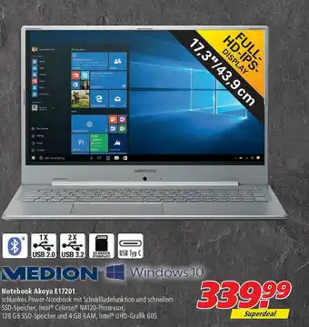 Marktkauf Medion Notebook Akoya E17201 Angebot