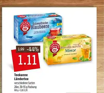 Kupsch Teekanne Ländertee Angebot