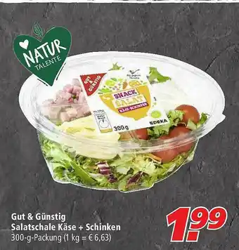 Marktkauf Gut & Günstig Salatschale Käse + Schinken Angebot