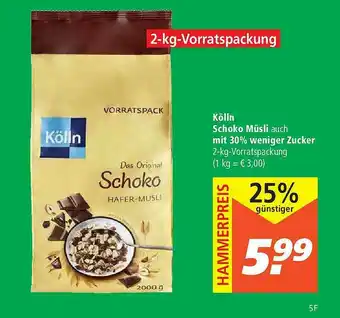 Marktkauf Kölln Schoko Müsli Auch Mit 30% Weniger Zucker Angebot