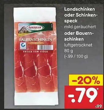 Netto Marken-Discount Landschinken Oder Schinkenspeck Oder Bauernschinken Angebot