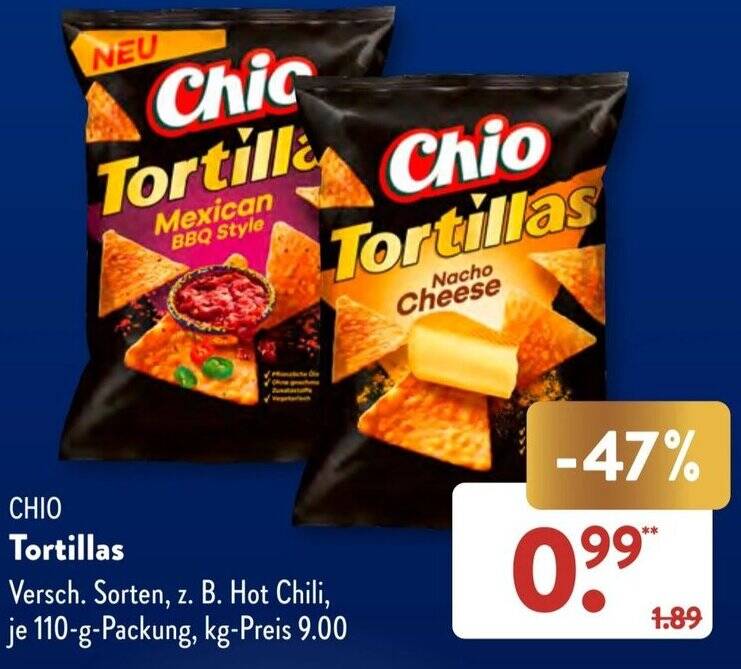 Chio Tortillas 110 g Packung Angebot bei Aldi Süd
