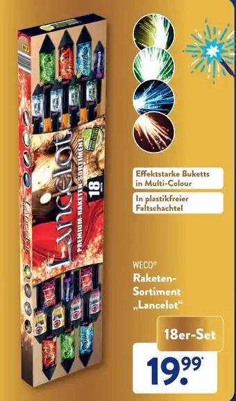 Aldi Süd WECO Raketen- Sortiment „Lancelot" 18er-Set Angebot