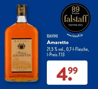 Aldi Süd RAVINI Amaretto 0,7-l-Flasche Angebot