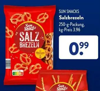 Aldi Süd SUN SNACKS Salzbrezeln 250-g-Packung Angebot