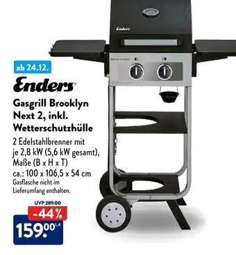 Aldi Süd Enders Gasgrill Brooklyn Next 2, inkl. Wetterschutzhülle Angebot