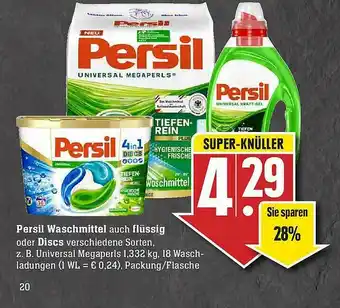 Scheck-in-Center Persil Waschmittel Auch Flüssig Oder Discs Angebot