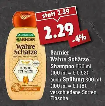 Scheck-in-Center Garnier Whare Schätze Shampoo Auch Spülung Angebot