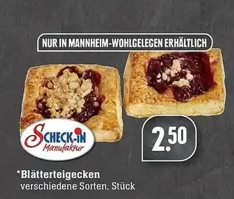 Scheck-in-Center Blätterteigecken Scheck-in Angebot