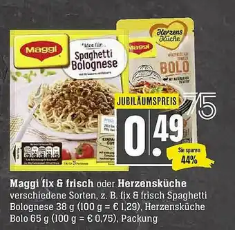 Scheck-in-Center Maggi Fix & Frisch Oder Herzensküche Angebot