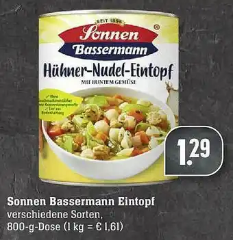 Scheck-in-Center Sonnen Bassermann Eintopf Angebot