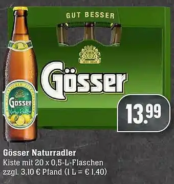 Scheck-in-Center Gösser Naturradler Angebot