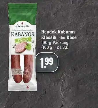 Scheck-in-Center Houdek Kabanos Klassik Oder Käse Angebot