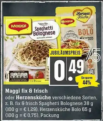 Scheck-in-Center Maggi Fix & Frisch Oder Herzensküche Angebot