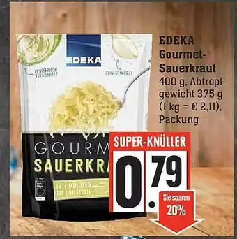 Scheck-in-Center Edeka Gourmet-sauerkraut Angebot