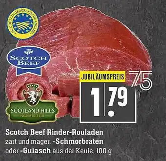 Scheck-in-Center Scotch Beef Rinder-rouladen -schmorbraten Oder -gulasch Angebot