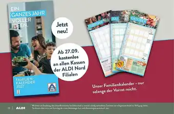 Aldi Nord Under Familienkalender Angebot