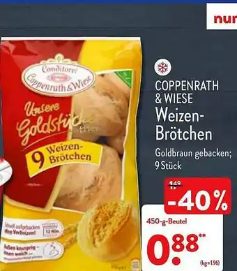 Aldi Nord Coppenrath & Wiese Weizen-brötchen Angebot