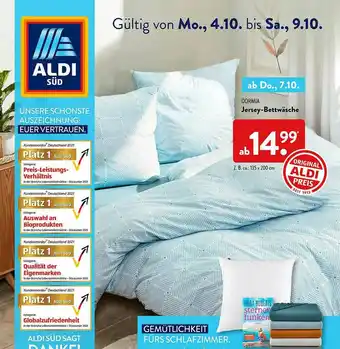 Aldi Süd Dormia Jersey-bettwäsche Angebot