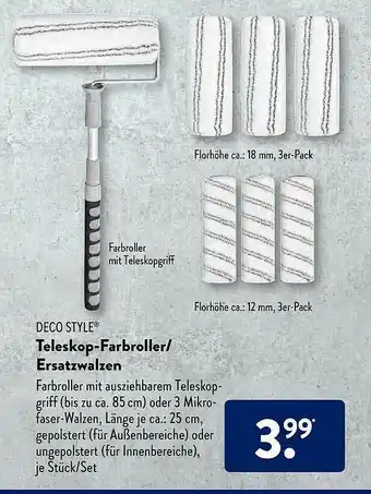 Aldi Süd Deco Style Teleskop-farbroller Ersatzwalzen Angebot