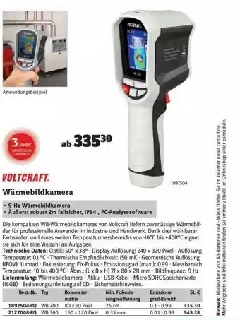 Conrad Voltcraft Wärmebildkamera Angebot