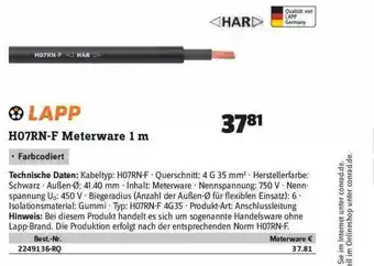 Conrad Lapp H07rn-f Meterware 1m Angebot