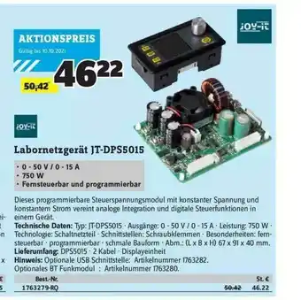 Conrad Joy-it Labornetzgerät Jt-dps5015 Angebot