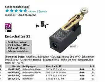 Conrad Tru Endschalter XZ Angebot