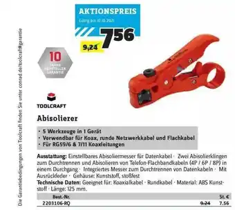 Conrad Toolcraft Abisolierer Angebot