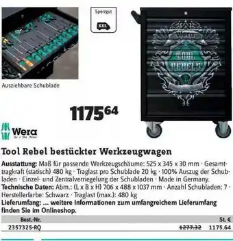 Conrad Wera Tool Rebel Bestückter Werkzeugwagen Angebot