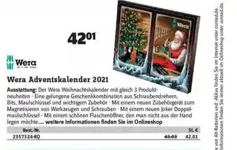 Conrad Wera Adventskalender 2021 Angebot