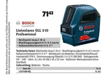 Conrad Bosch Linienlaser Gll 2-10 Professional Angebot