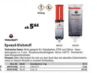 Conrad Toolcraft Epoxyd-klebstoff Angebot